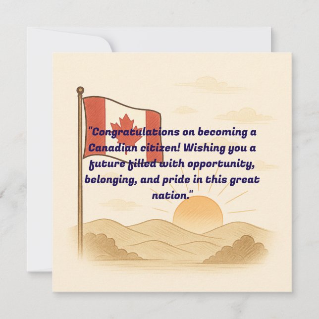 Canadian Citizenship Greeting Card (Front)
