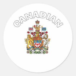 Canadian Coat of Arms Classic Round Sticker