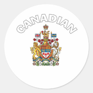 Canadian Coat of Arms Classic Round Sticker