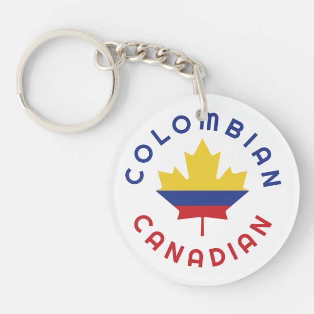 Canadian Colombian  Roots Key Ring (Front)