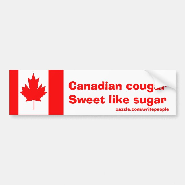 Canadian Cougar Bumper Sticker (Front)