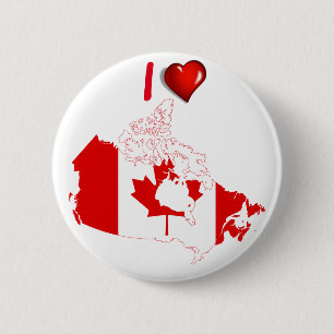 Canadian country flag 6 cm round badge