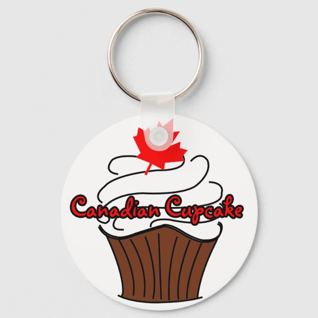 Canadian Cupcake Keychain (Front)