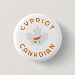 Canadian Cypriot Roots 3 Cm Round Badge