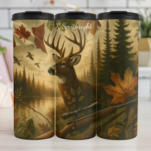 Canadian Deer Hunter Lakeside Autumn Thermal Tumbler