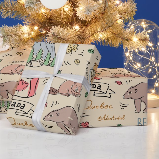 Canadian Doodles Wrapping Paper (Holidays)