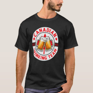 Canadian Drinking Team Beer Happy Canada Day Flag T-Shirt
