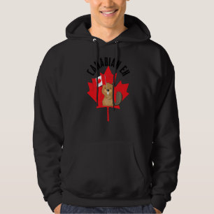 Canadian Eh Beaver Maple Leaf Flag Happy Canada Da Hoodie