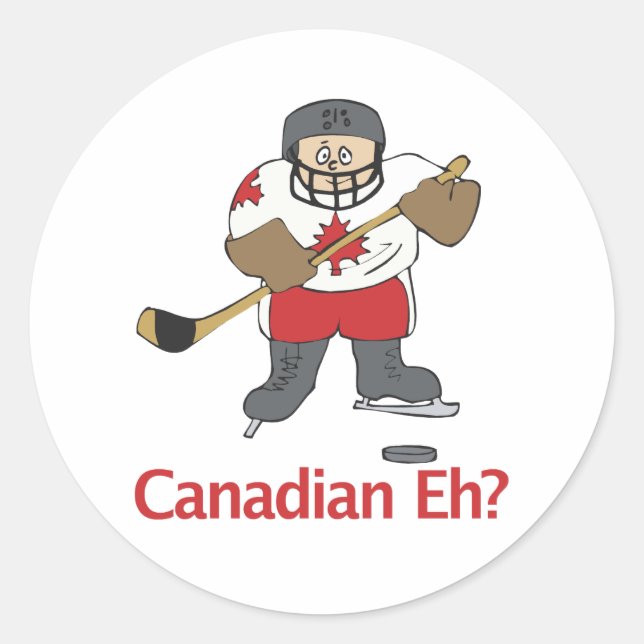 Canadian Eh? Classic Round Sticker (Front)
