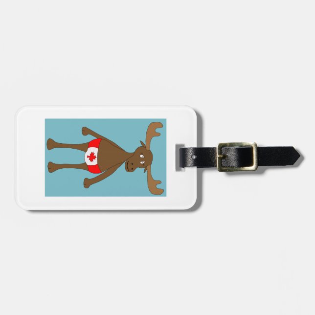 Canadian, Eh? Moose Luggage Tag (Front Horizontal)