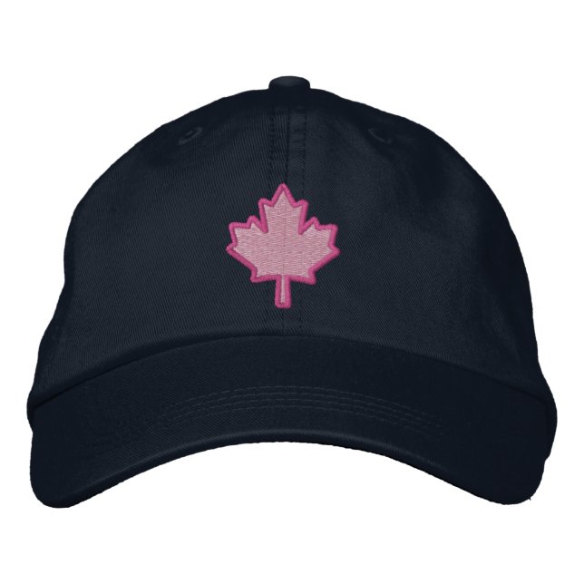 Canadian Embroidery Embroidered Maple Leaf Hat (Front)