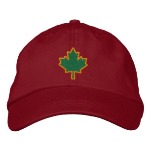 Canadian Embroidery Embroidered Maple Leaf Hat
