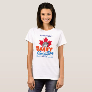  Canadian Family Cruise Vacation Personalise T-Shirt