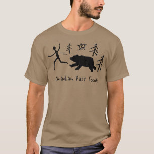 Canadian Fast Food Funny Bear Funny Cool Animal Pr T-Shirt