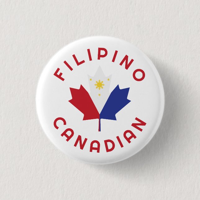 Canadian Filipino   Roots  3 Cm Round Badge (Front)