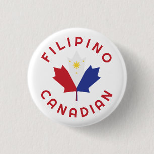 Canadian Filipino Roots 3 Cm Round Badge