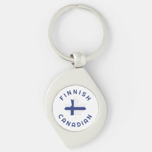 Canadian Finnish Roots  Key Ring