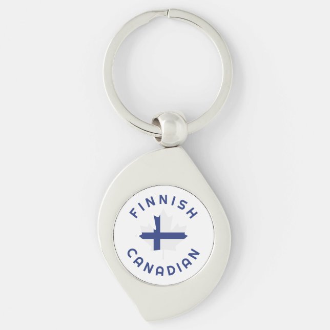 Canadian Finnish Roots  Key Ring (Front)