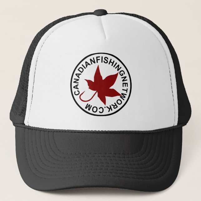 Canadian Fishing Network Black Trucker Hat (Front)