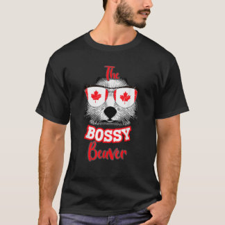 Canadian Flag 1st of July The Bossy Beaver Canada  T-Shirt
