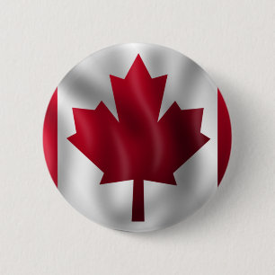 Canadian Flag 6 Cm Round Badge