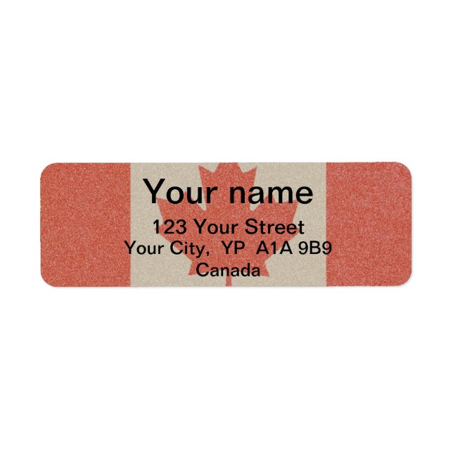 Canadian Flag Address Unique Fun Canada Shipping (Front)