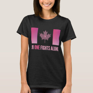Canadian Flag Breast Cancer Awareness T-Shirt