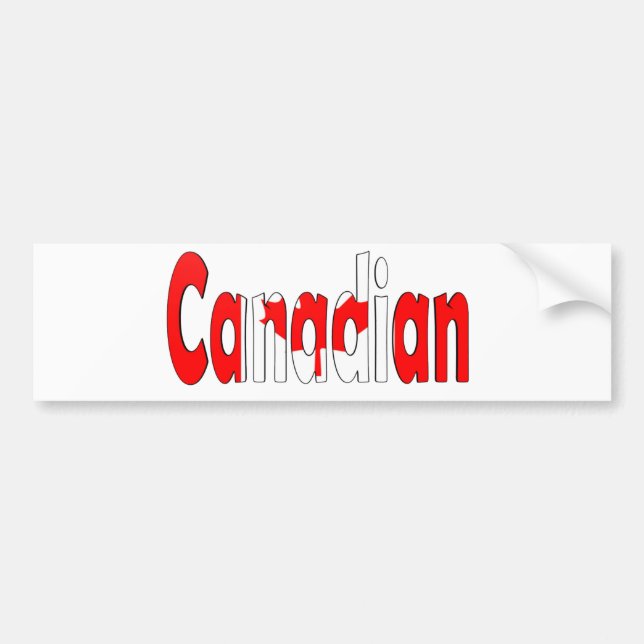 Canadian Flag Bumper Sticker (Front)