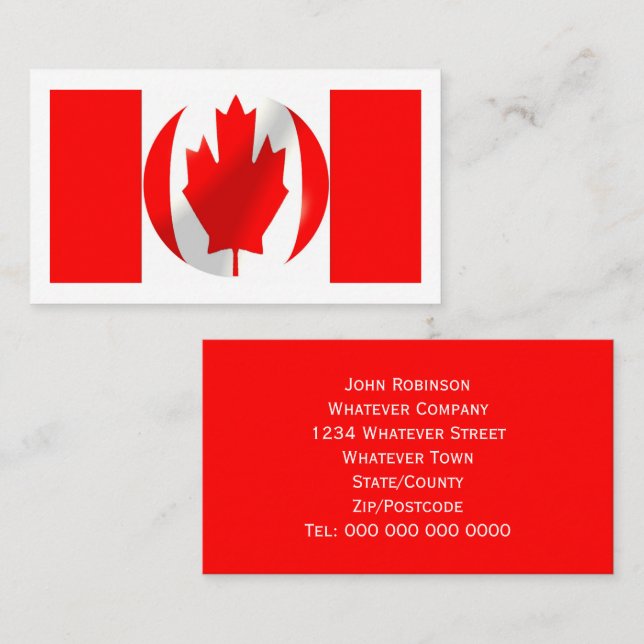 Canadian Flag Business Card (Front/Back)