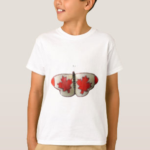 Canadian Flag Butterfly Design T-Shirt