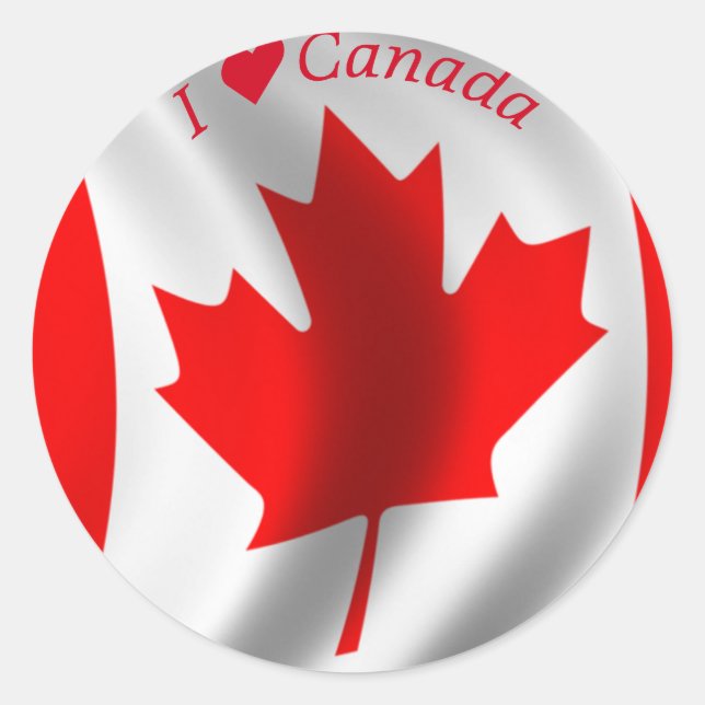 Canadian Flag - Canada Flag Day Classic Round Sticker (Front)