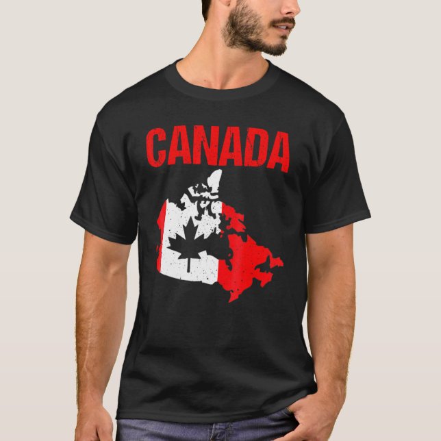 Canadian Flag Canada Independece Maple T-Shirt (Front)