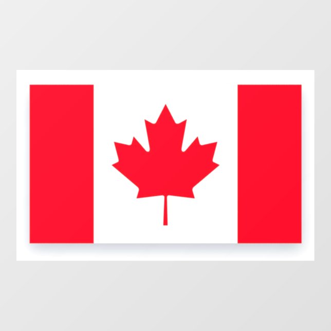 Canadian flag. CANADA. Large Window Cling (Sheet)