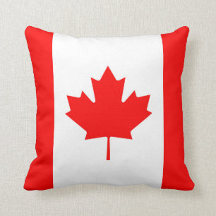 Canadian Flag Canada Red Maple Leaf Throw Pillow