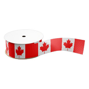 Canadian Flag & Canada travel, holiday /sport fans Grosgrain Ribbon