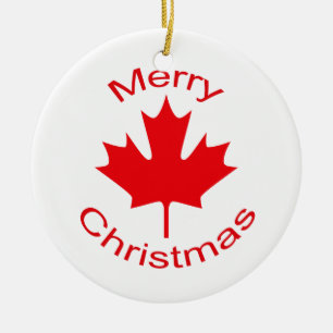 Canadian Flag Ceramic Tree Decoration