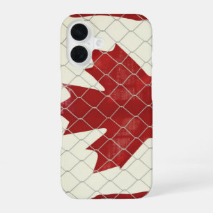 Canadian Flag. Chain Link Fence. Rustic. Cool. iPhone 16 Case