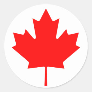 Canadian Flag Classic Round Sticker
