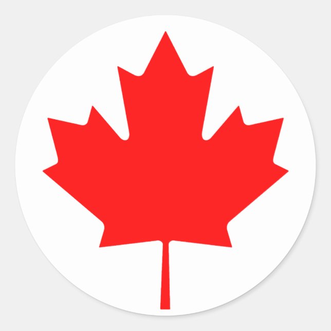Canadian Flag Classic Round Sticker (Front)