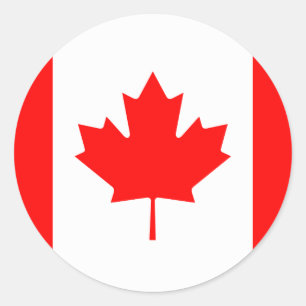 Canadian Flag Classic Round Sticker
