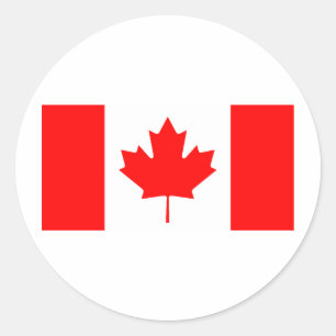 Canadian Flag Classic Round Sticker