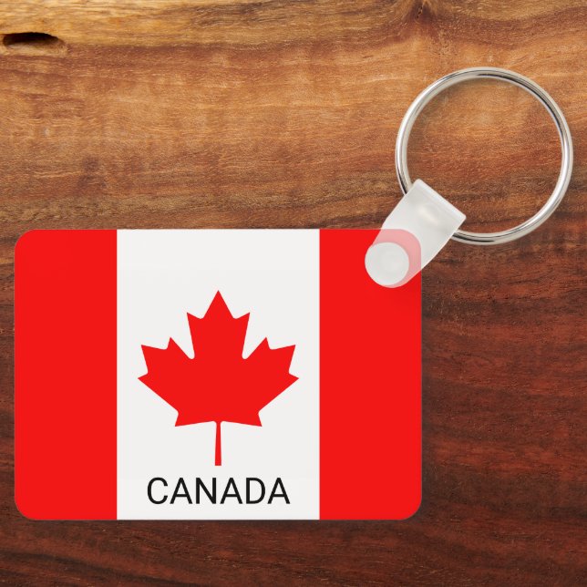 Canadian flag custom keychain gift (Front)