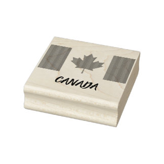 Canadian Flag Custom Rubber Stamp