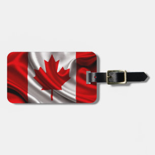 Canadian Flag Fabric Luggage Tag