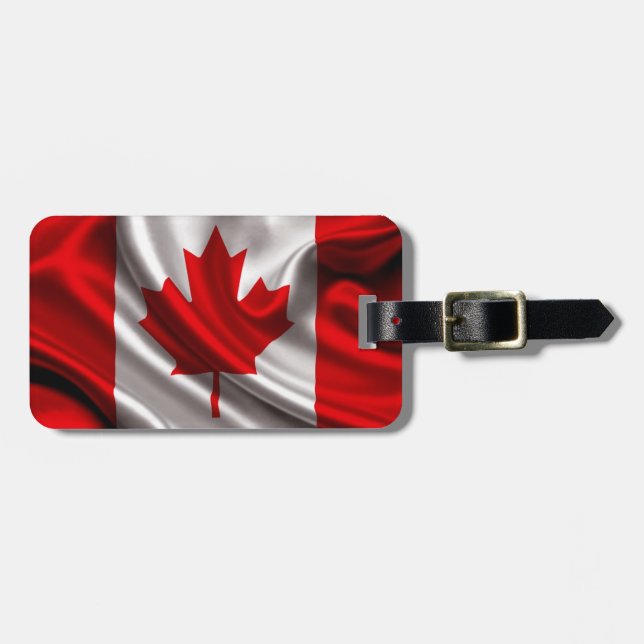 Canadian Flag Fabric Luggage Tag (Front Horizontal)