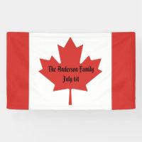 Canadian Flag Family Name July 1st