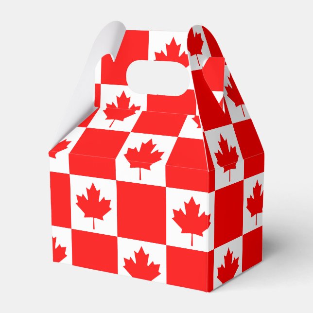 Canadian flag Favour Box for Canada Day party (Front Side)