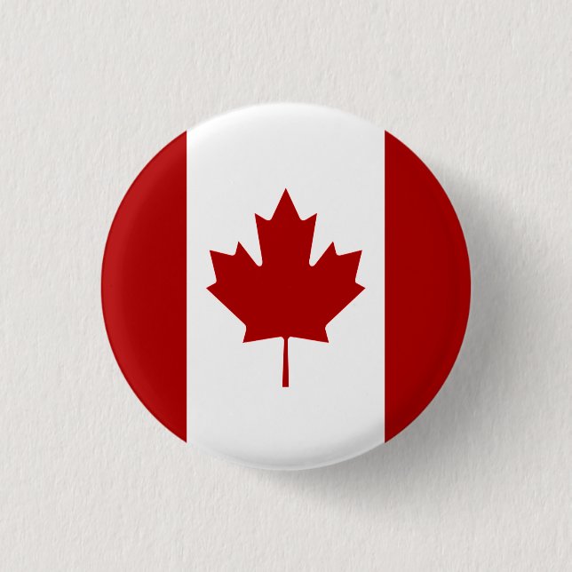Canadian Flag, Flag of Canada 3 Cm Round Badge (Front)