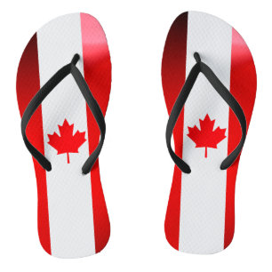 Canadian flag flip flops