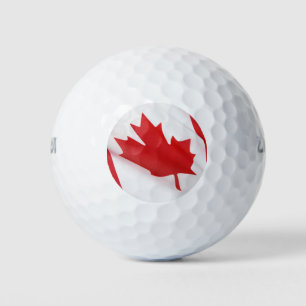 Canadian flag golf balls